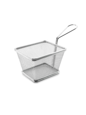 Serving Basket 9.5 x 9.5 cm Chrome 1 Per Case