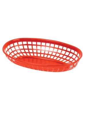 Oblong Basket Red 27.3cm 10.75 Inch 12 Per Case