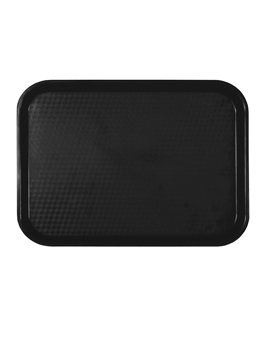 Fast Food Tray Plastic Rectangular Black 35.5cm x 45cm 14 Inch x 17.75 Inch 1 Per Case