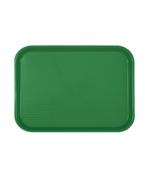 Fast Food Tray Plastic Rectangular Green 35.5cm x 45cm 14 Inch x 17.75 Inch 1 Per Case