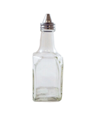 Square Vinegar Bottle Stainless Steel Top 1 Per Case