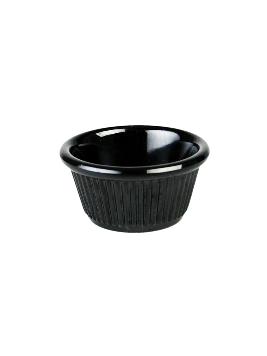 Ramekin Plain Melamine Black 60ml 2oz 12 Per Case