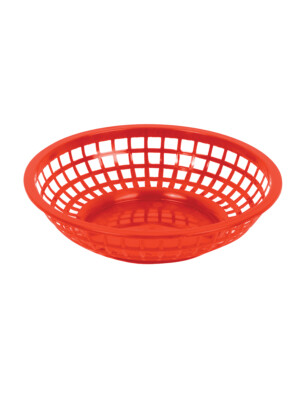 Round Basket Red 20.3cm 8' 12 Per Case