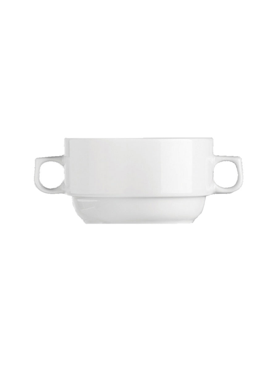 Principle White Soup Bowl Handled 30cl 6 Per Case