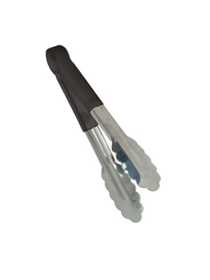 Food Tongs Black 25.4cm 10" 1 Per Case