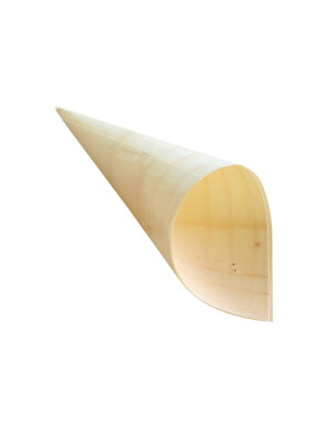 Wooden Cone 15.5cm x 6.5cm Dia 50 Per Case