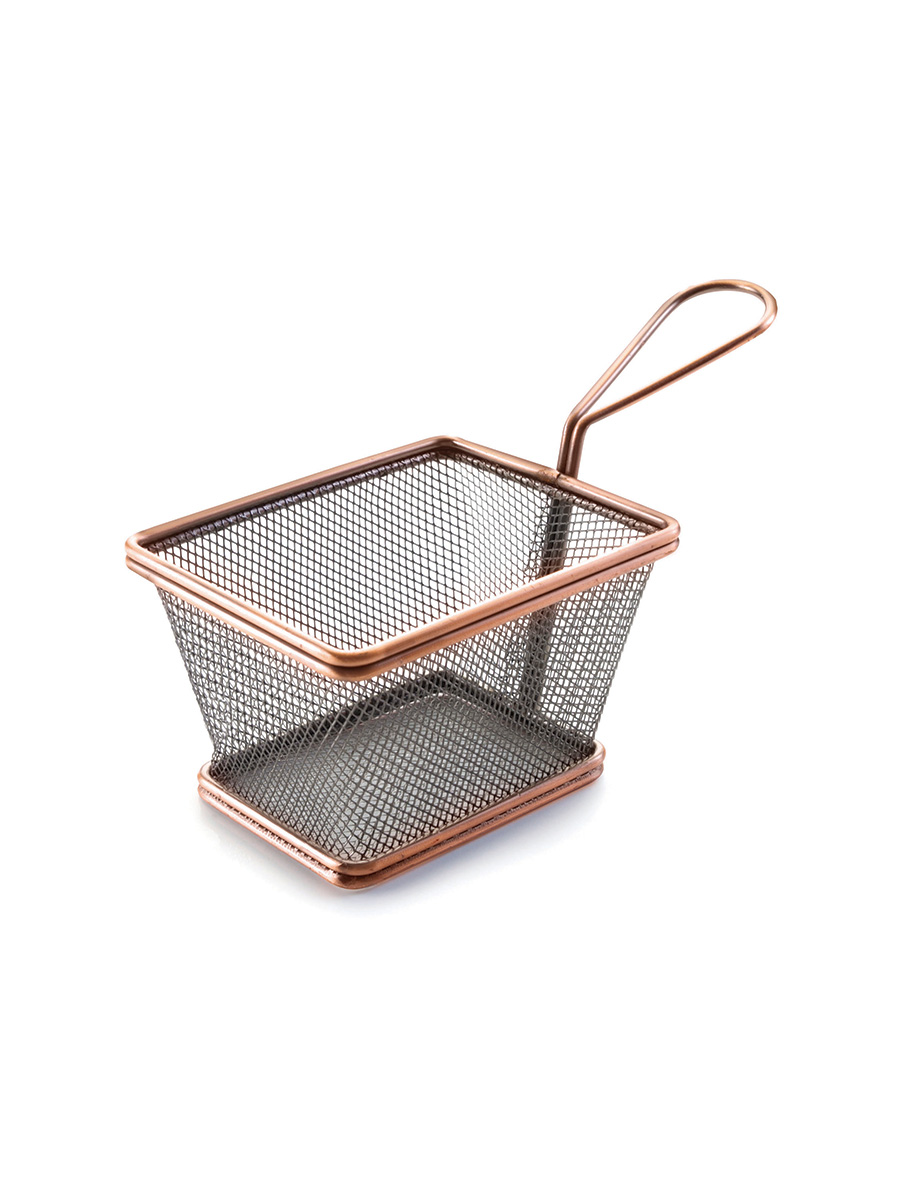 Bronze Square Chip Basket 12x10x9 cm 1 Per Case