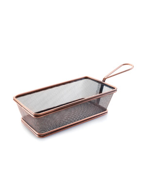 Bronze Rectangul. Chip Basket 21x11x6cm 1 Per Case