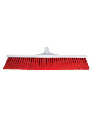 Hard Push Broom - 500mm (19.5") Red 1 Per Case