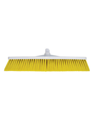 Hard Push Broom - 500mm (19.5") Yellow 1 Per Case