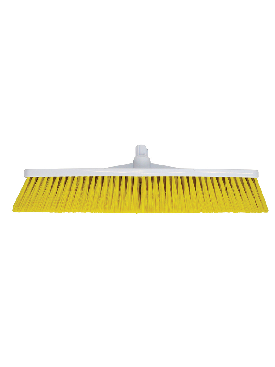 Hard Push Broom - 500mm (19.5") Yellow 1 Per Case