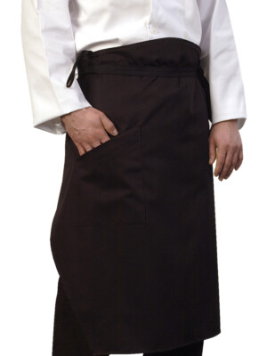 Executive Chefs Tapered Waist Apron Black 1 Per Case