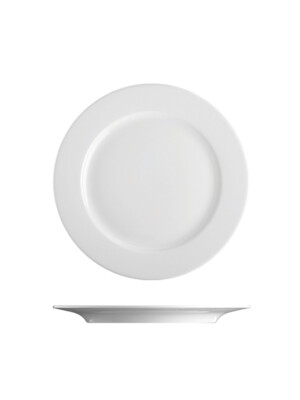 Principle White Flat Plate 24cm 6 Per Case