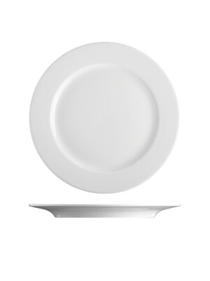 Principle White Flat Plate 28cm 6 Per Case