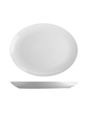 Principle White Oval Platter 28cm 3 Per Case