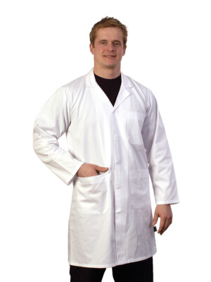 Unisex Polycotton Coat Long Sleeve White Extra Large 48-50" 1 Per Case