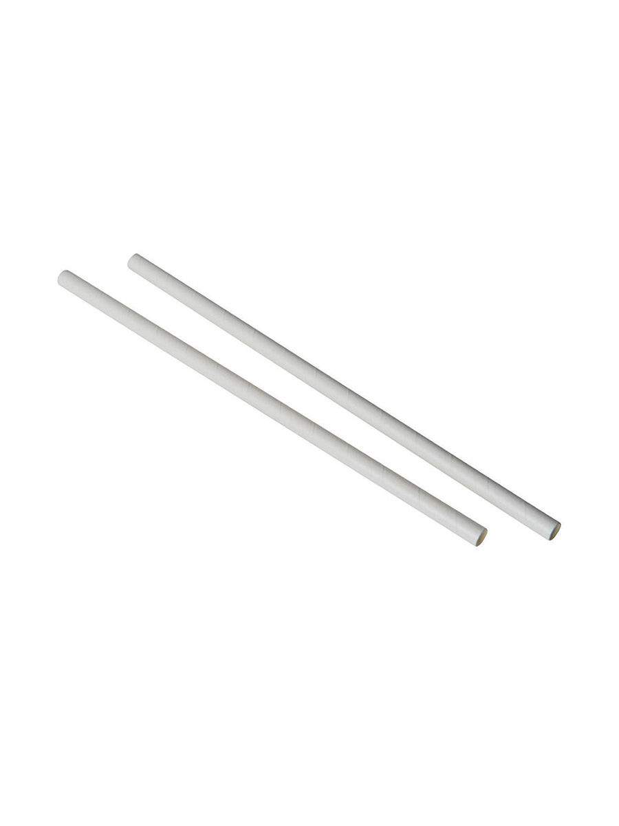 9 Inch Paper Solid White Paper Smoothie Straws 250 Per Case
