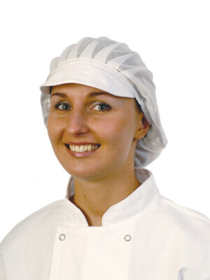 Peaked Cap Cotton White ( Net Back) 1 Per Case