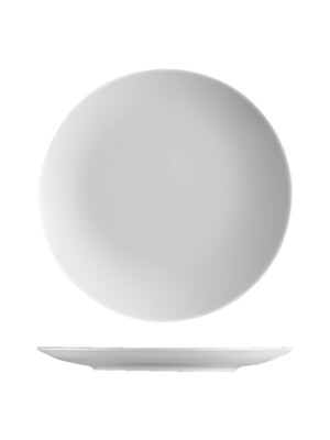 Principle White Coup Flat Plate 27cm 6 Per Case