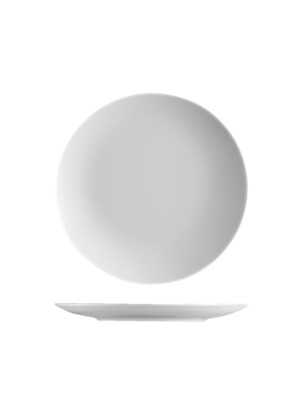 Principle White Coup Flat Plate 30cm 3 Per Case