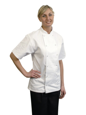 Danny Unisex Polycotton Short Sleeve White Jacket Extra Small 32-34" 1 Per Case