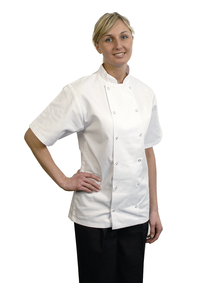 Danny Unisex Polycotton Short Sleeve White Jacket Extra Small 32-34" 1 Per Case
