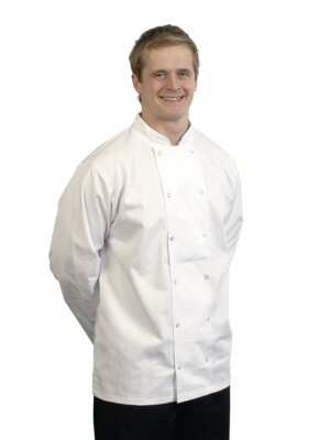 Danny Unisex Polycotton Full Sleeve White Jacket Small 36-38" 1 Per Case