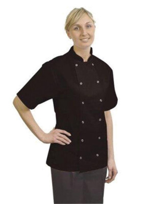 Danny Unisex Polycotton Short Sleeve Black Jacket Double Extra Large 52-54" 1 Per Case