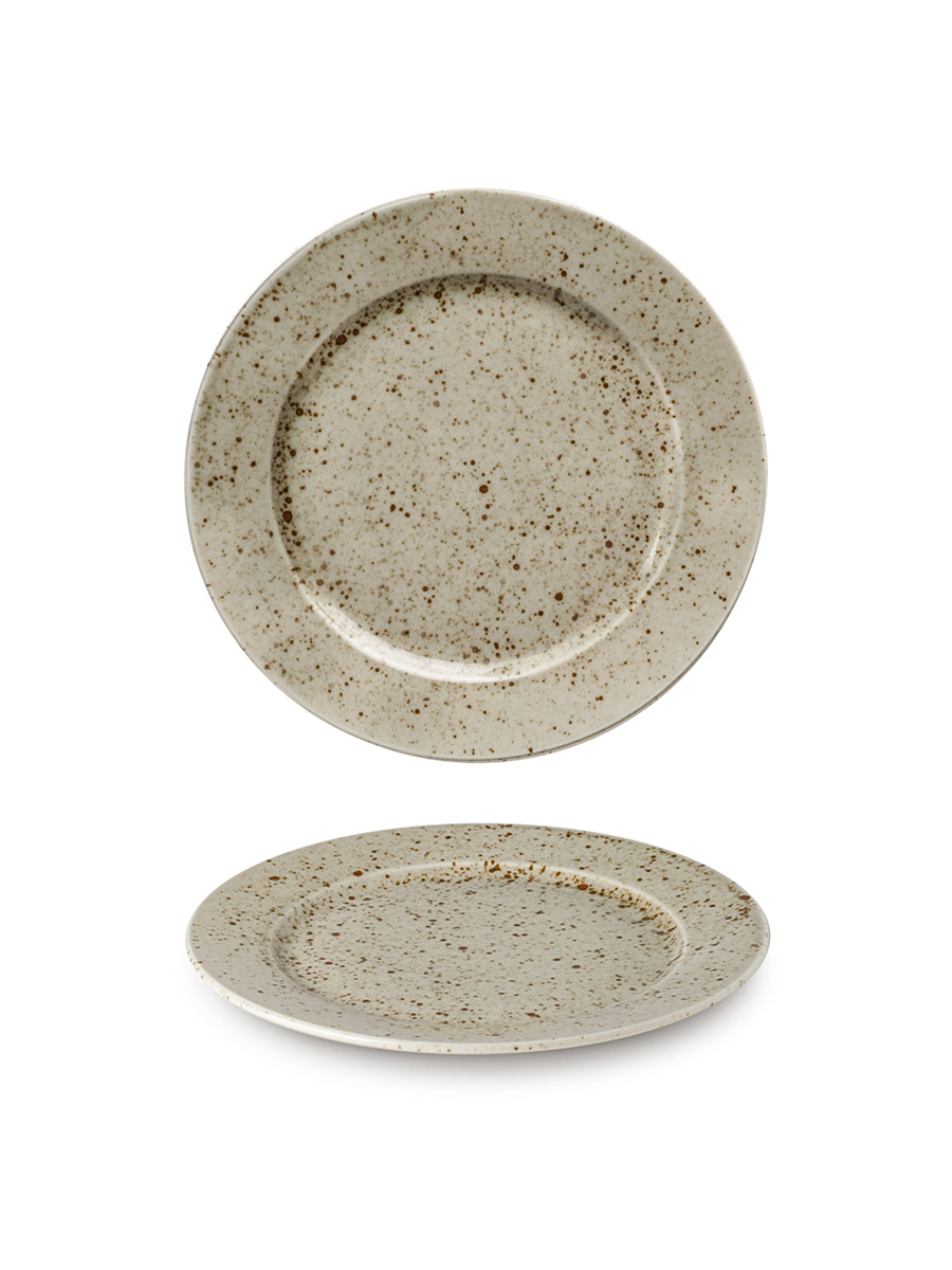 Life Style Natural - Rimmed Flat Plate 17cm 6 Per Case