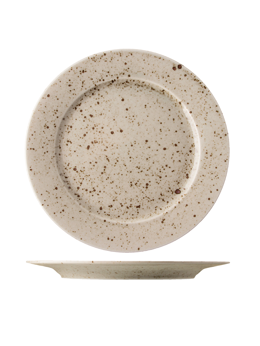 Lifestyle Natural - Rimmed Flat Plate 28cm 6 Per Case
