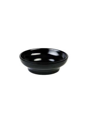 Salsa Dish Melamine Black 133ml 4.5oz 12 Per Case