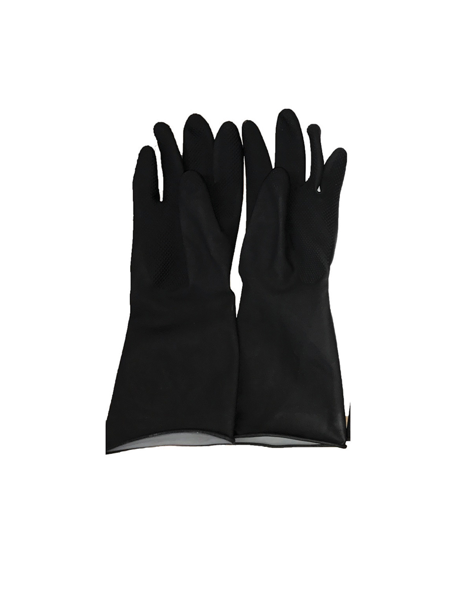 Tough Rubber Gloves Black Medium 10 Per Case