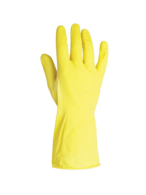 Tough Rubber Gloves Yellow Large 10 Per Case