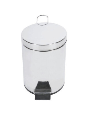 Round Pedal Mirror Stainless Steel Bin 3L 1 Per Case