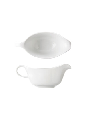 Principle White Sauce Boat 10cl 6 Per Case