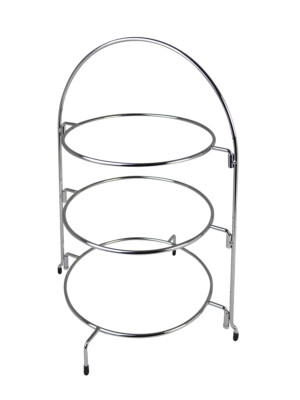 Chrome 3 Plate Cake Stand 46cm/18In 1 Per Case