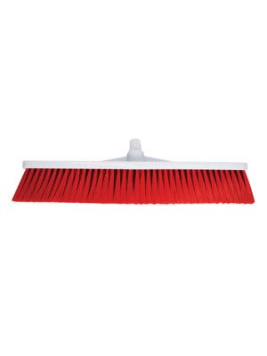 Hard Push Broom - 300mm (12") Red 1 Per Case