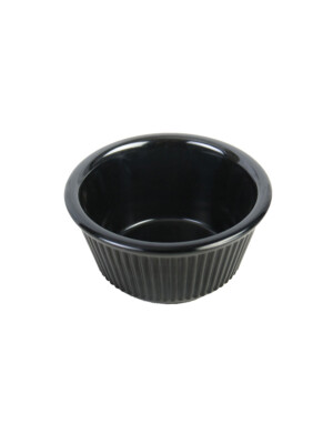 Ramekin Plain Melamine Black 118ml 4oz 12 Per Case