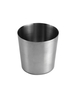 French Fry Cup Satin Stainless Steel 385ml 13 oz 100x100mm 3.375x3.375Inch 1 Per Case