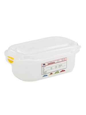 Air-Tight Gastronorm Container And Lid clear With Colour clip 1/9 0.6Ltr 1 Per Case