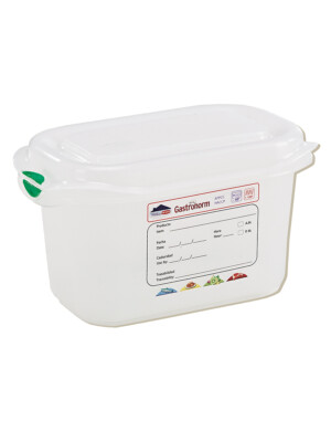 Air-Tight Gastronorm Container And Lid clear With Colour clip 1/9 1Ltr 1 Per Case