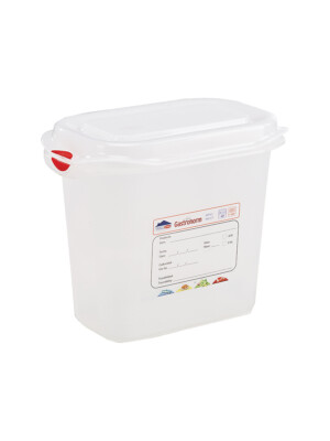 Air-Tight Gastronorm Container And Lid clear With Colour clip 1/9 1.5Ltr 1 Per Case