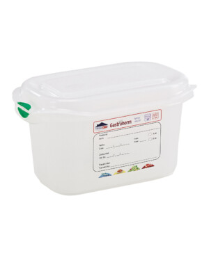 Air-Tight Gastronorm Container And Lid clear With Colour clip 1/6 2.6Ltr 176x162x150mm 1 Per Case