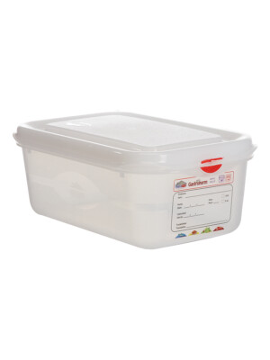 Air-Tight Gastronorm Container And Lid clear With Colour clip 1/4 2.8Ltr 325x176x100mm 1 Per Case