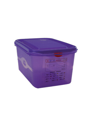 Allergenic Air-Tight Gastronorm Container And Lid Purple 1/2 10Ltr 325x265x150mm 1 Per Case
