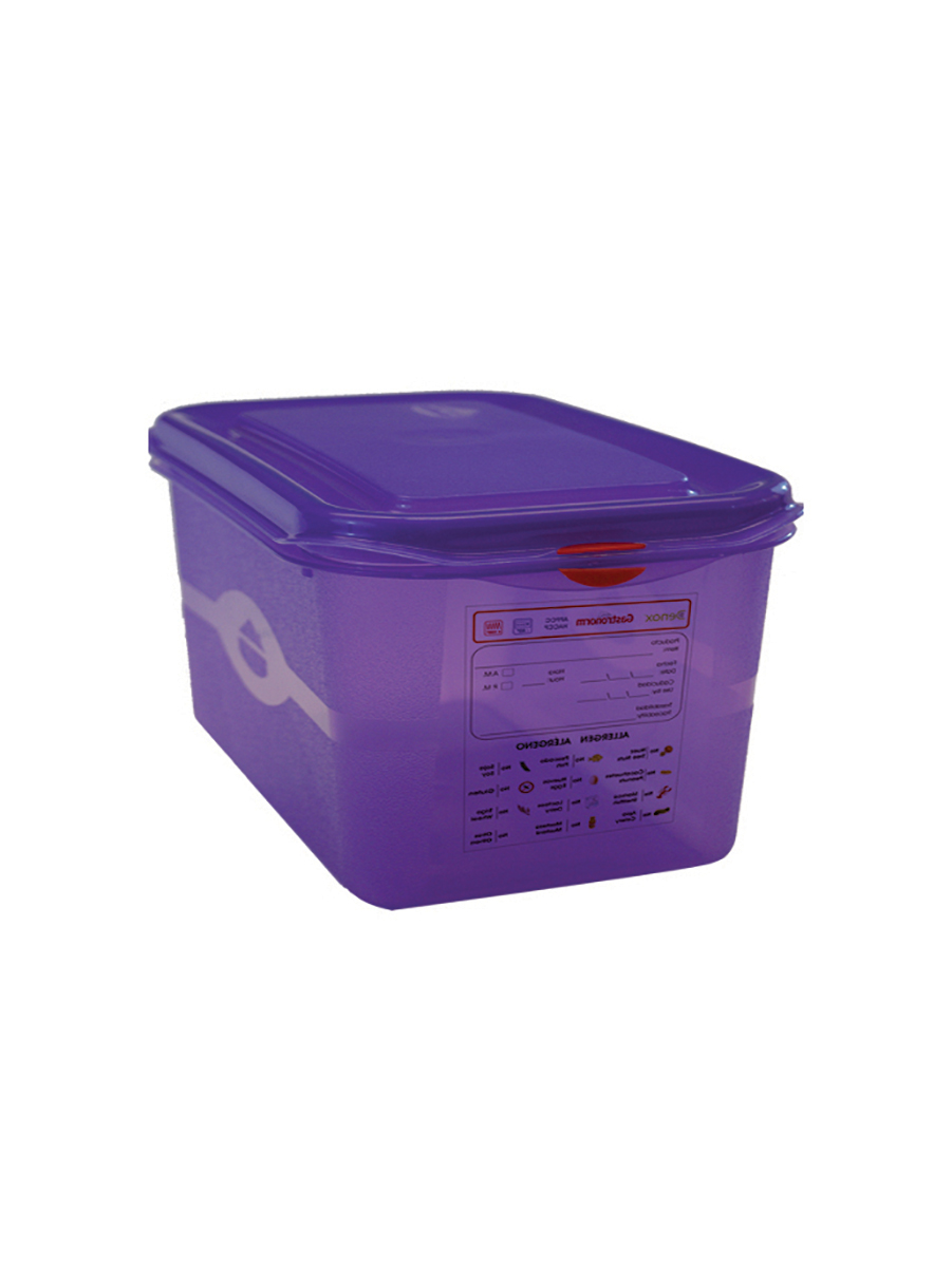 Allergenic Air-Tight Gastronorm Container And Lid Purple 1/2 10Ltr 325x265x150mm 1 Per Case