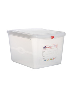 Air-Tight Gastronorm Container And Lid clear With Colour clip 1/2 12.5Ltr 325x265x200mm 1 Per Case