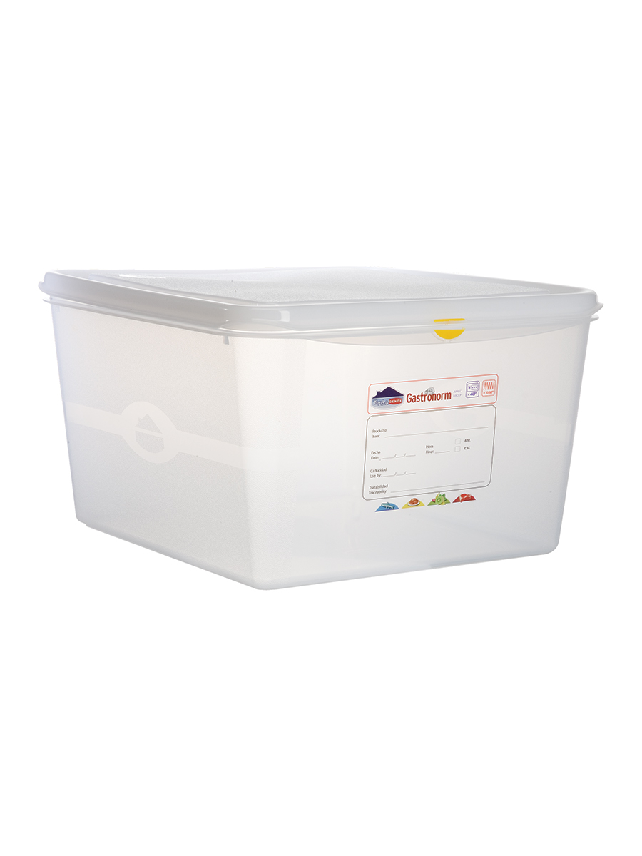 Air-Tight Gastronorm Container And Lid clear With Colour clip 2/3 19Ltr 354x325x200mm 1 Per Case