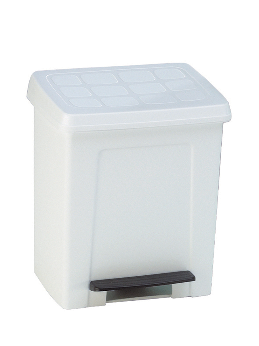 Sanitary Rectangular Pedal White Bin 8L 225x220x285mm 1 Per Case
