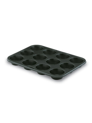 12 Cup Muffin Pan Non Stick (0.4mm) 104ml 3.5oz Each Cup 1 Per Case
